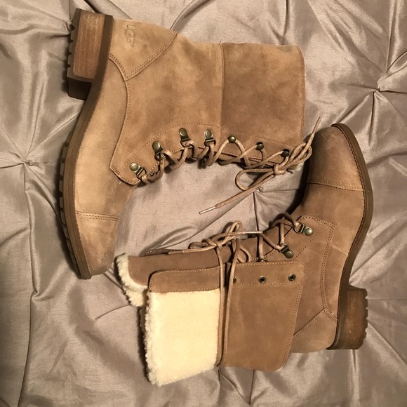 NEW Ugg Gradin Combat Boot Women’s 10 - Picture 6 of 7